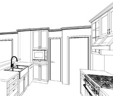 Space Planning image for kitchen design